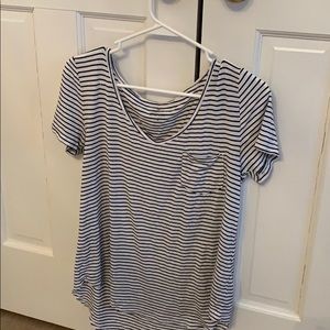 Hollister Striped V-Neck Tee